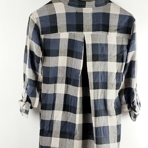BlanK NYC Plaid Wrap Button Front Top - Picture 6 of 9